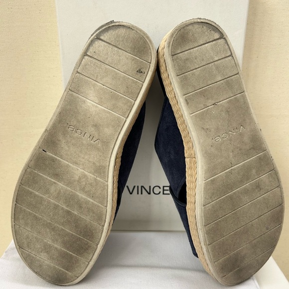 Vince Villaire Women's Deep Blue Suede Shoes - Picture 2 of 3